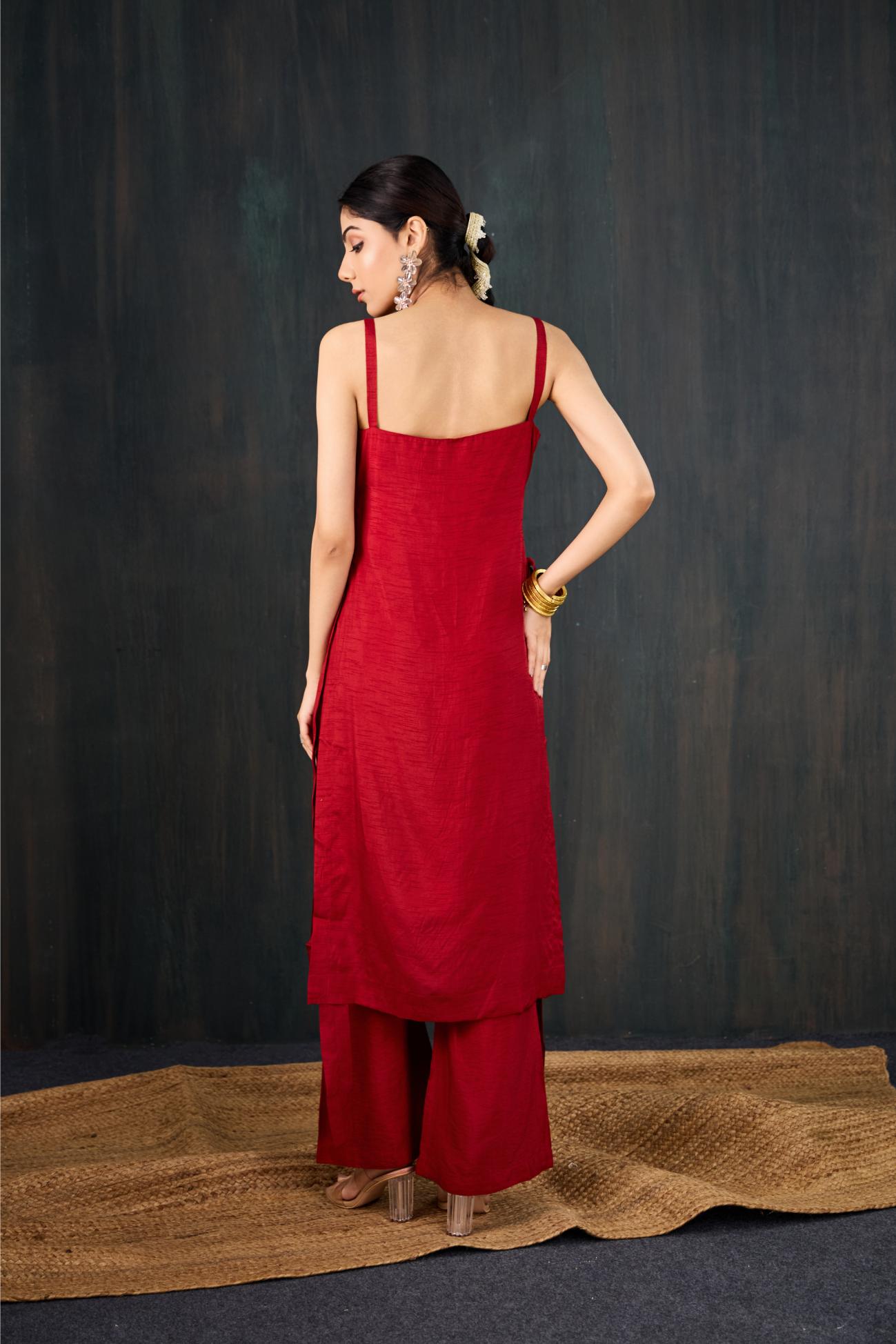 Gulal Dola Silk Kurta Set