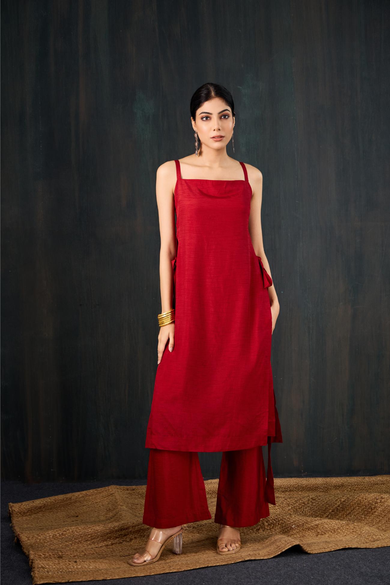 Gulal Dola Silk Kurta Set