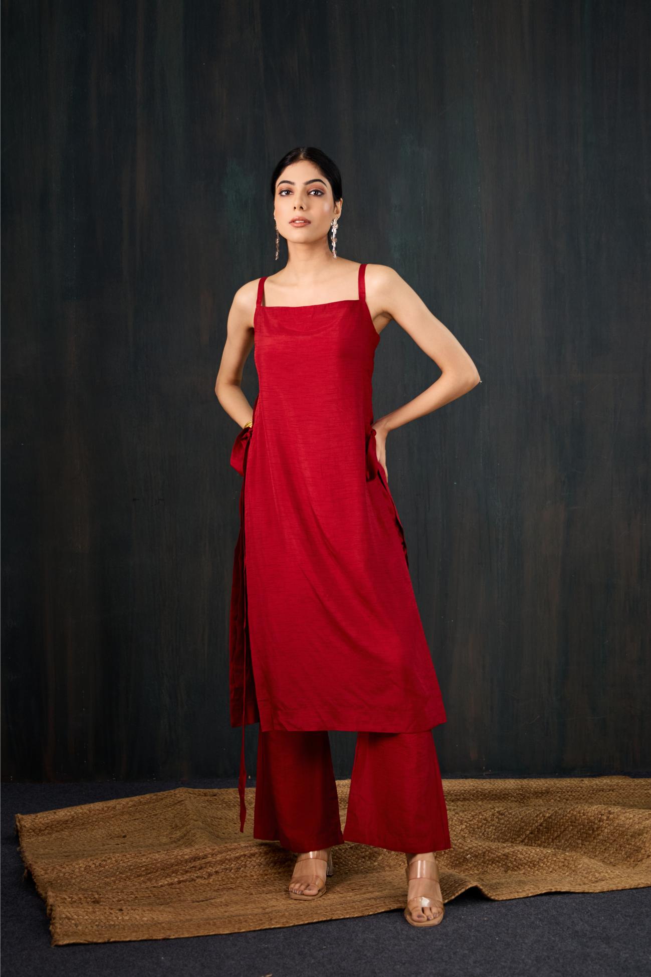 Gulal Dola Silk Kurta Set