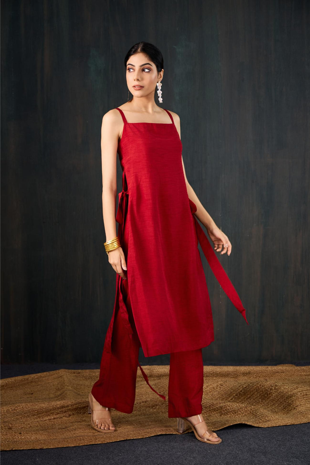 Gulal Dola Silk Kurta Set