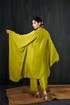 Basanti Dola Silk Kaftan Set