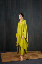 Basanti Dola Silk Kaftan Set