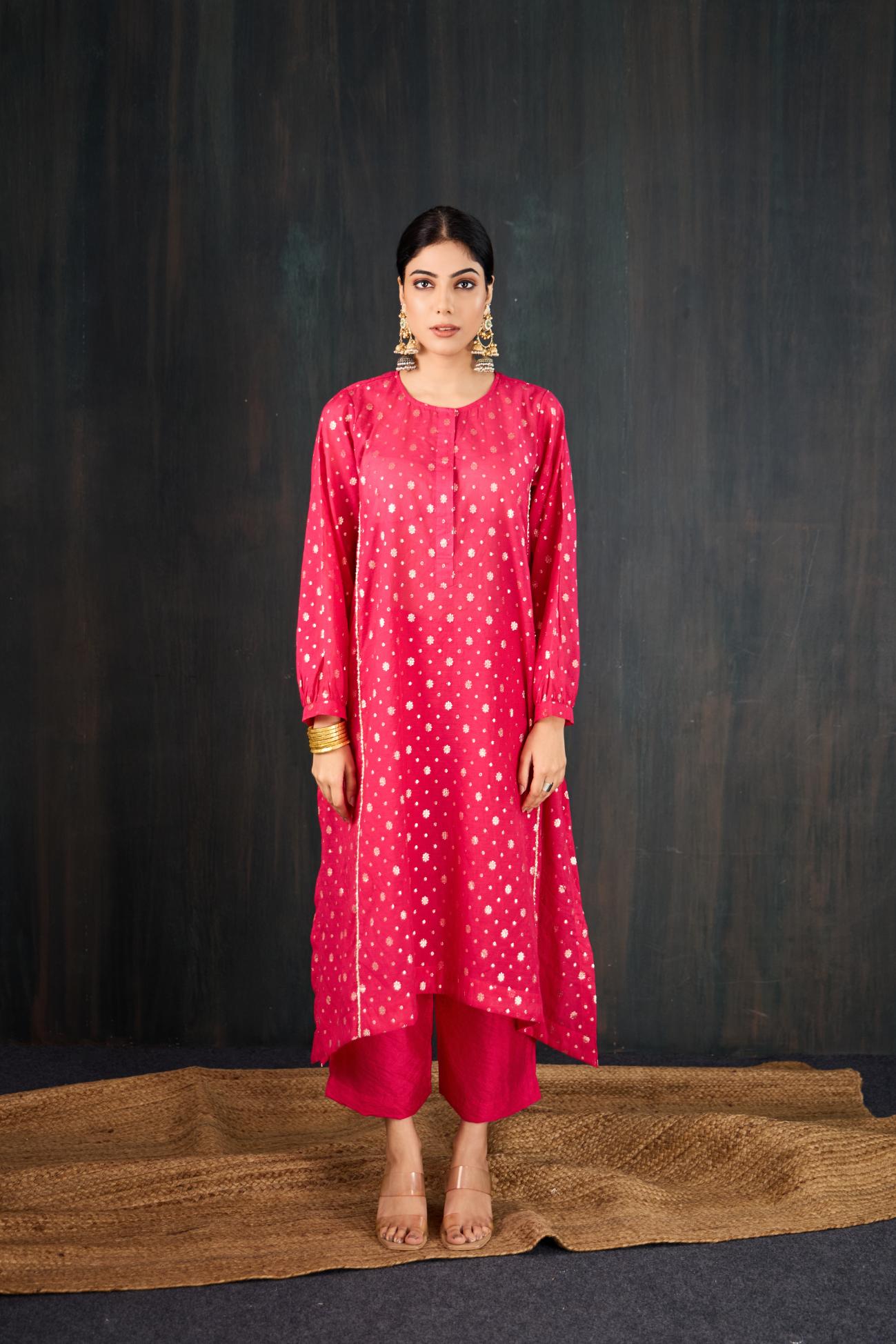 Surkhi Chanderi Kurta Set