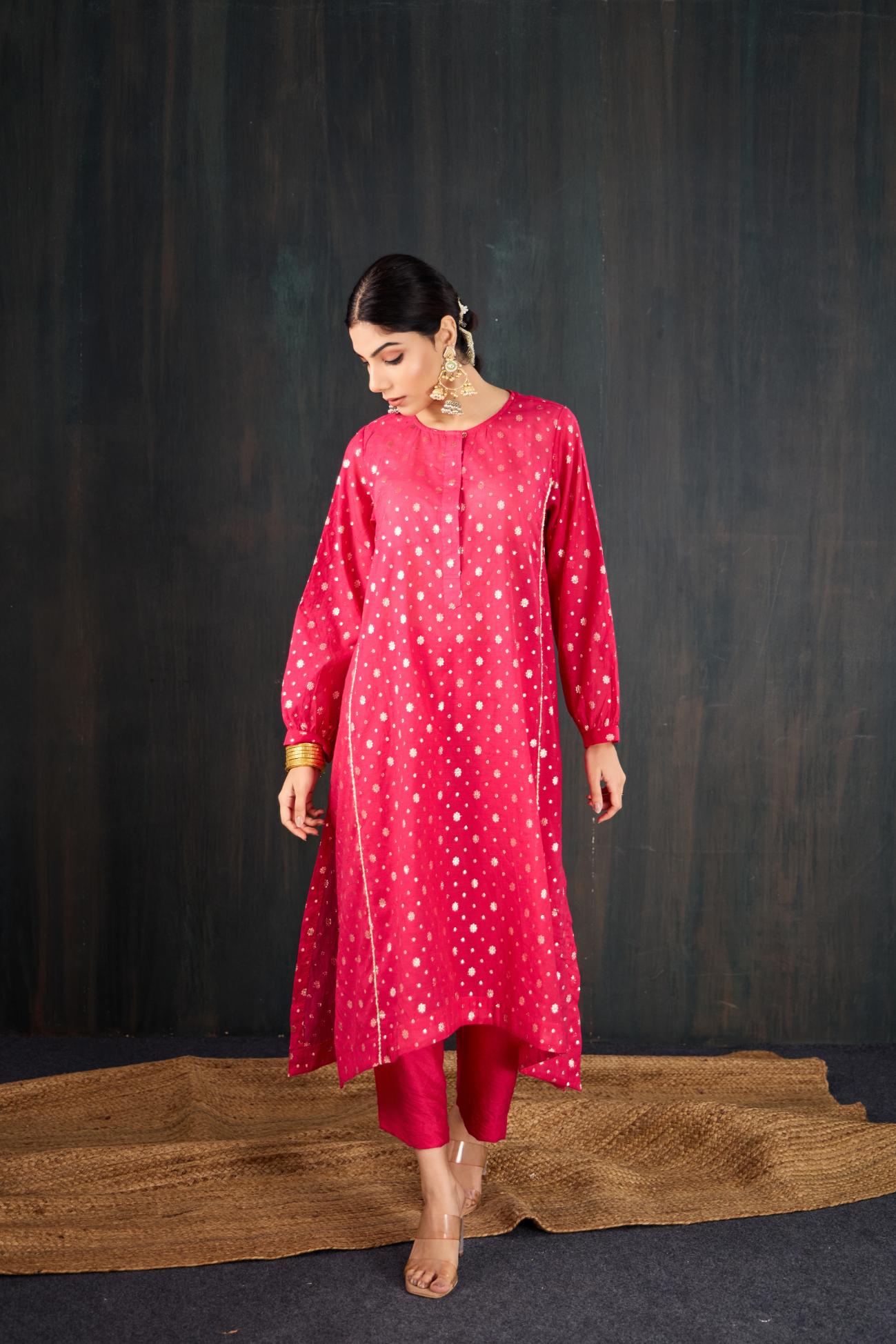 Surkhi Chanderi Kurta Set