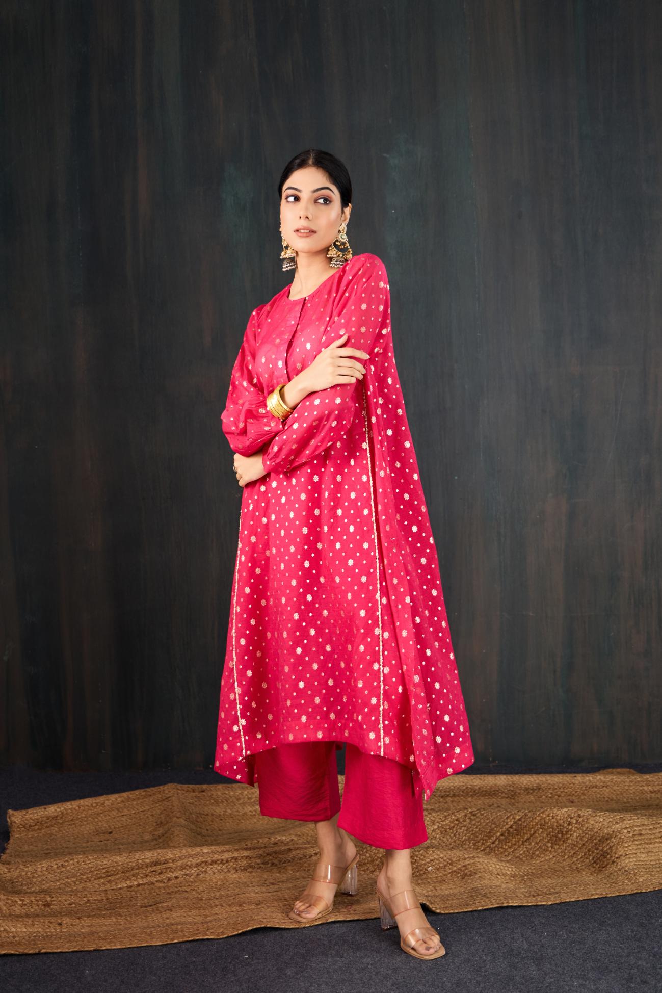 Surkhi Chanderi Kurta Set