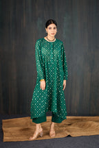 Panna Chanderi Kurta Set