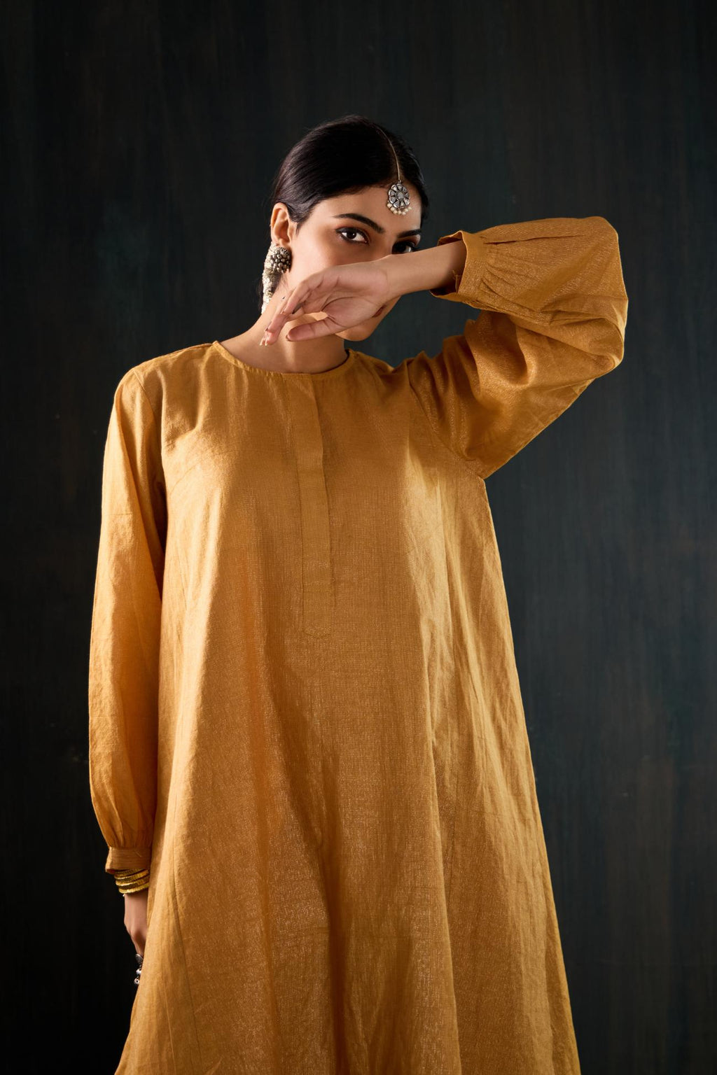Sunheri Dola Silk Kurta Set
