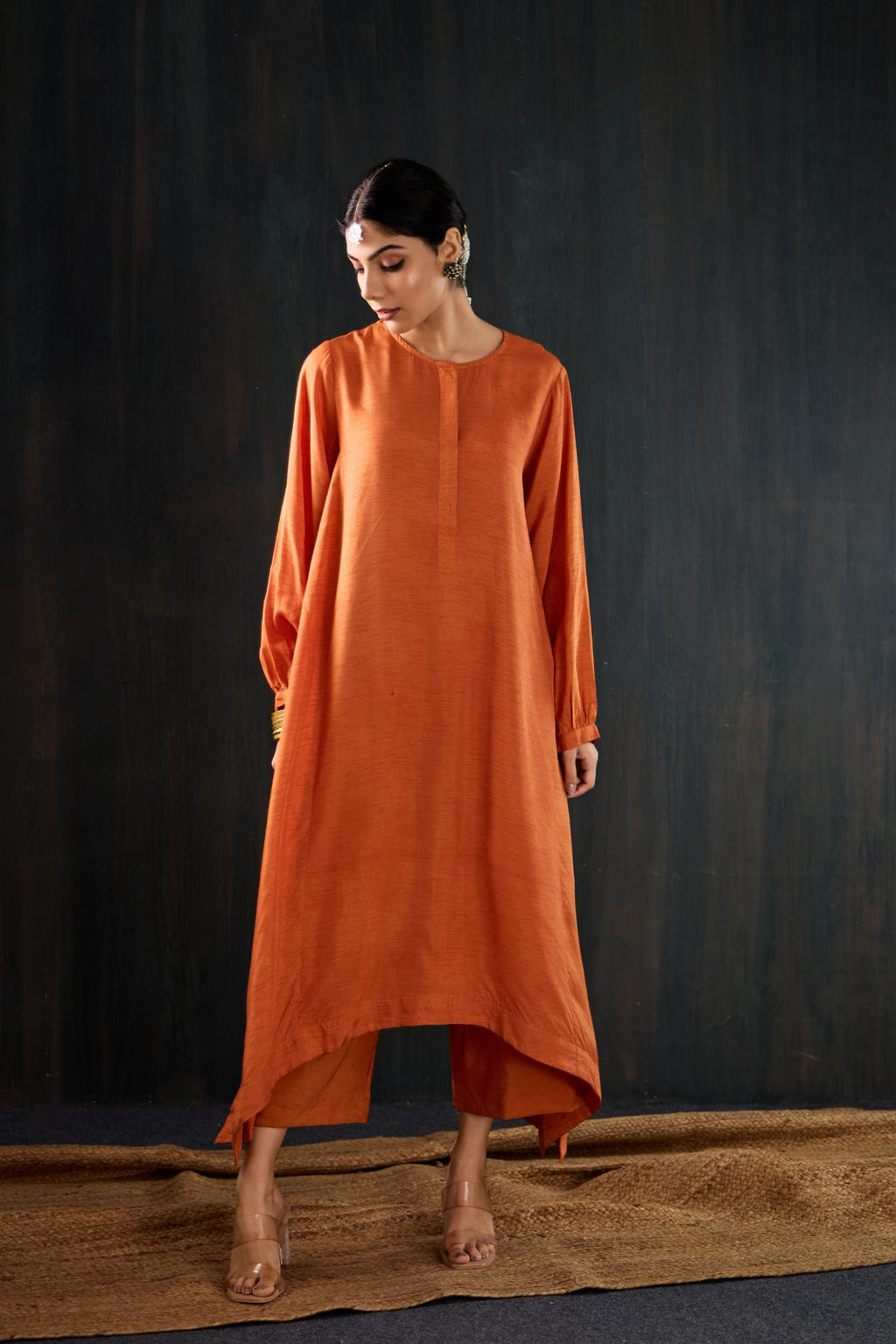 Kesar Dola Silk Kurta Set