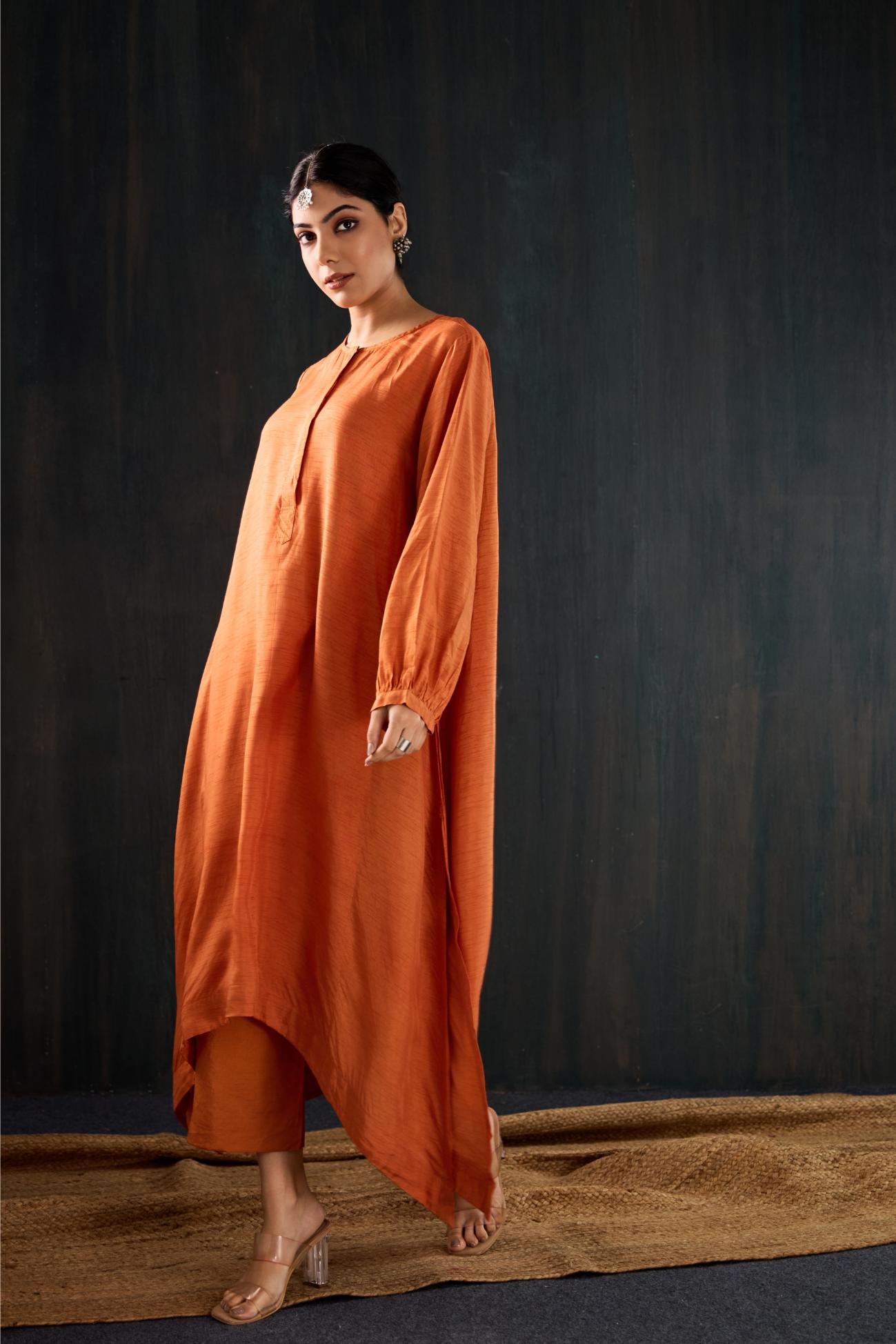 Kesar Dola Silk Kurta Set