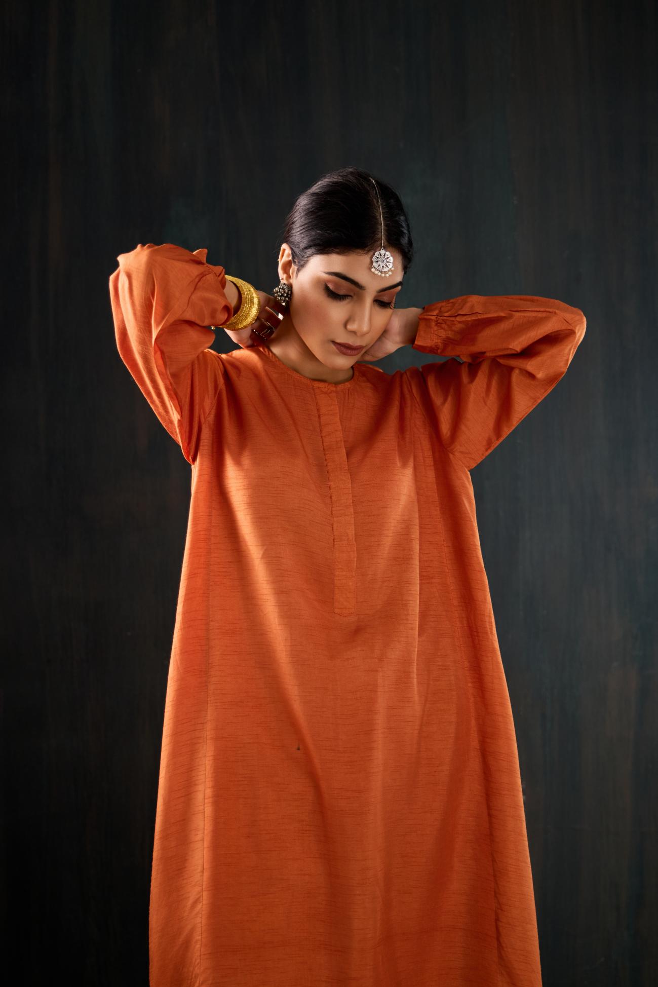 Kesar Dola Silk Kurta Set