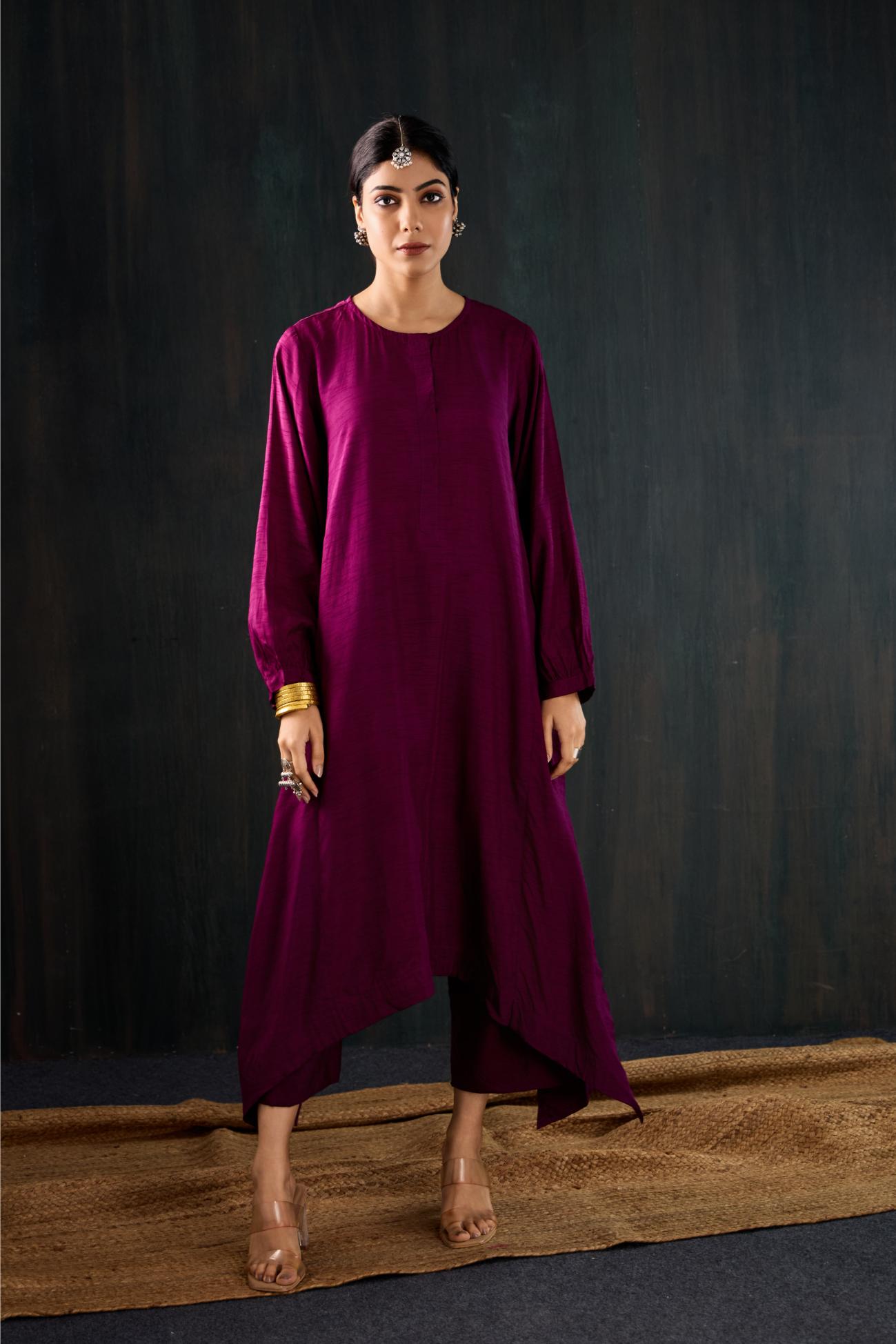 Aabroo Dola Silk Kurta Set