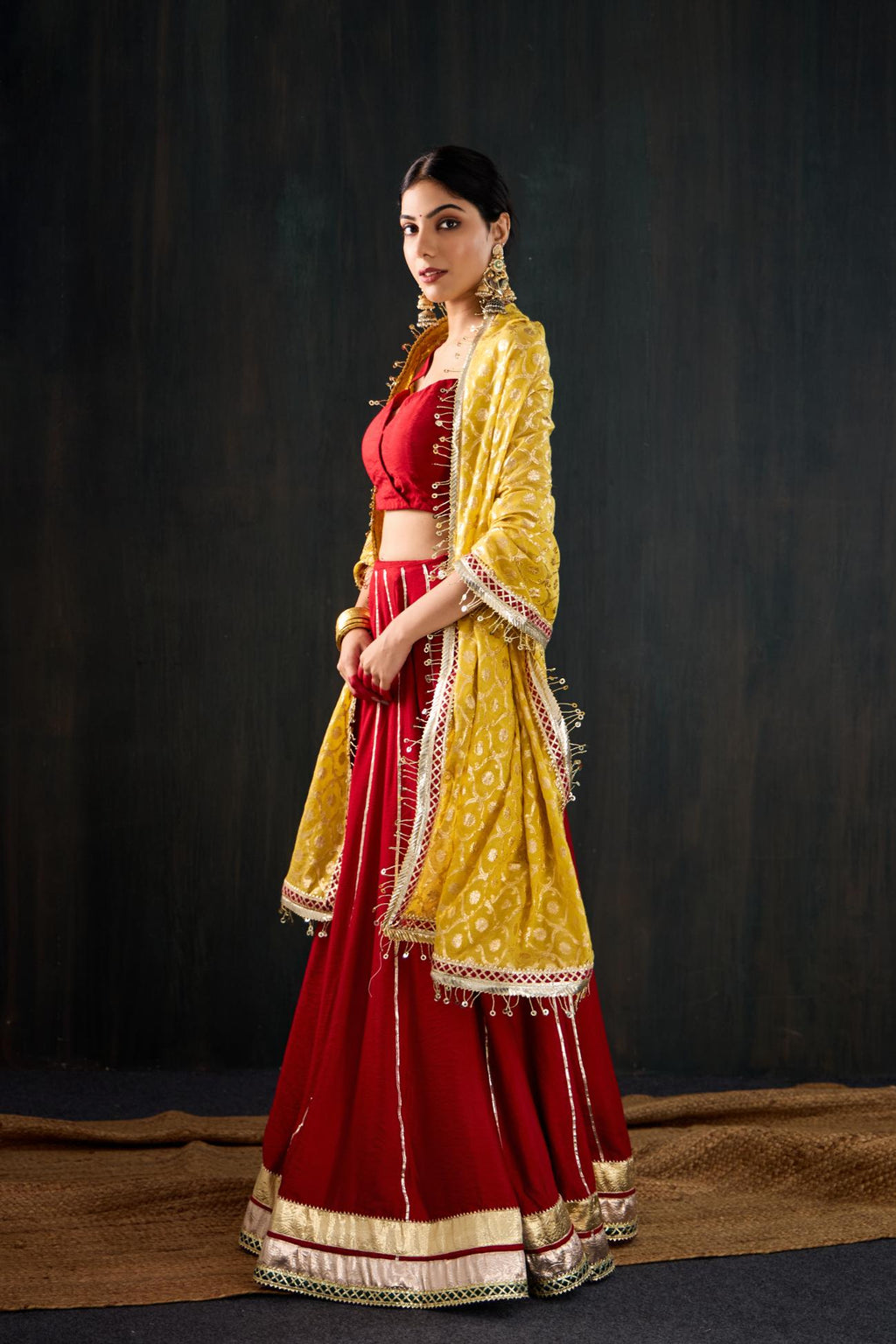 Surkhi Cotton Silk Lehenga Set