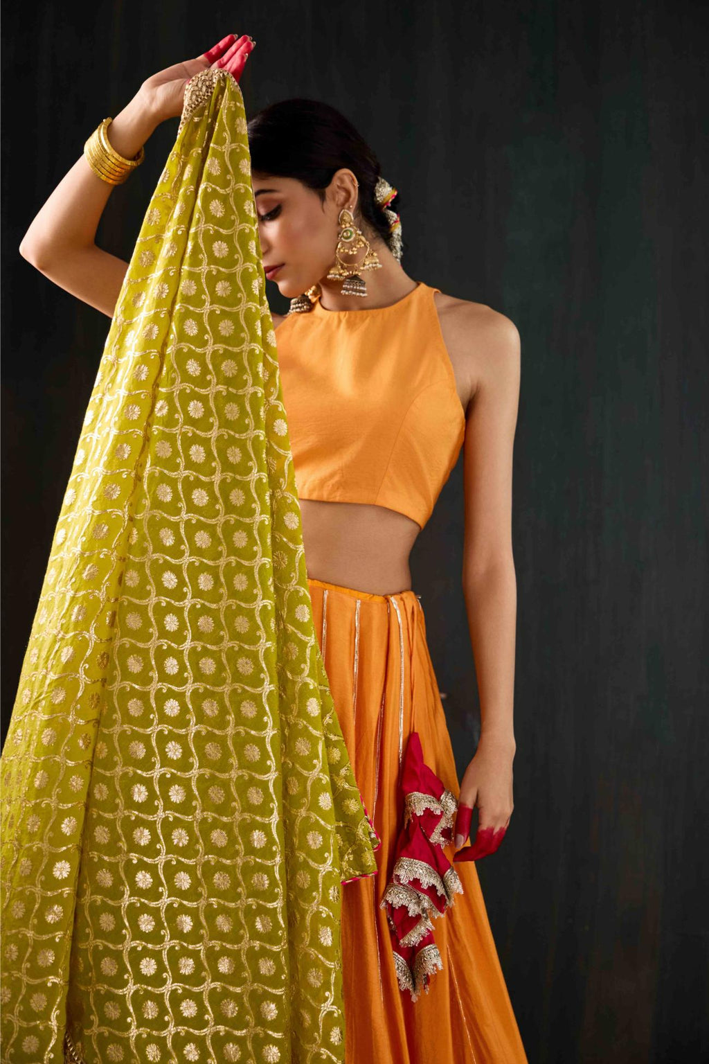 Rangili Cotton Silk Lehenga Set