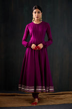 Satrangi Cotton Silk Anarkali Set