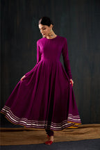 Leheriya Cotton Silk Anarkali Set