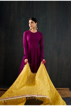 Satrangi Cotton Silk Anarkali Set