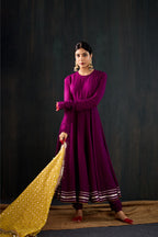 Satrangi Cotton Silk Anarkali Set