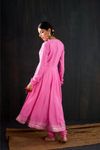 Rangili Cotton Silk Anarkali Set