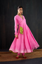 Rangili Cotton Silk Anarkali Set