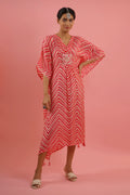 Mahruk Pink Printed Kaftan